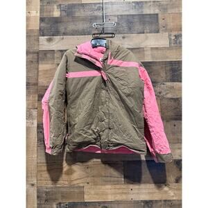 Columbia- Windbreaker/Rain Jacket- Pink/Brown - Kids Size 14/16Y